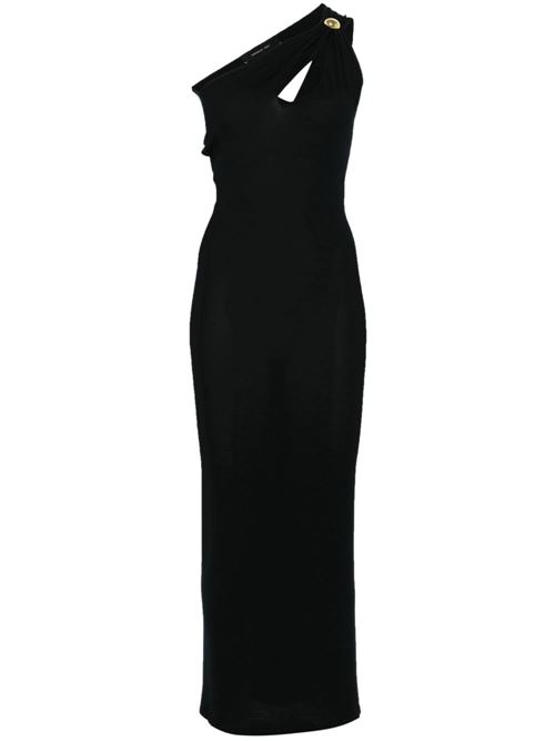 Black appliqué detail asymmetric dress FEDERICA TOSI | 4230542029